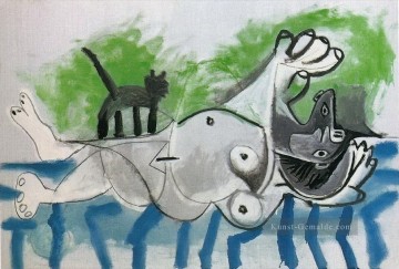  couche Kunst - Nude couche et chat IV 1964 kubismus Pablo Picasso